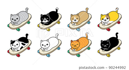 cat vector skateboard icon kitten calico surf skate skating extreme sport breed neko character cartoon pet doodle illustration symbol design clip art cat vector skateboard icon kitten calico surf skate skating extreme sport breed neko character cartoon pet doodle illustration symbol design clip art 90244992