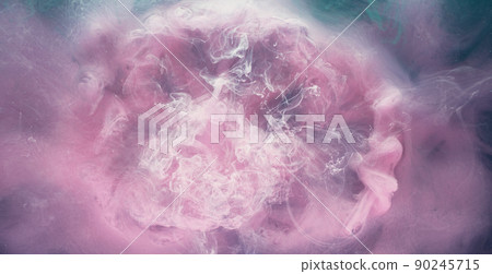 Steam flow. Mysterious haze. White pink smog. Abstract art background shot on Red Cinema camera 6k. 90245715