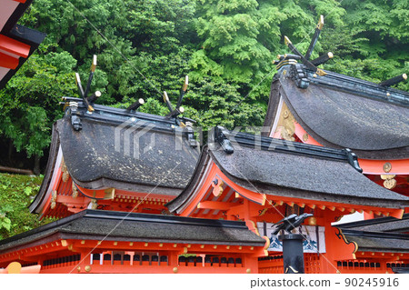 Mi'agatahiko Shrine, which enshrines Yatagarasu, a World Heritage Site in Wakayama Prefecture, Kumano Nachi Taisha 90245916