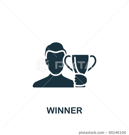 Winner icon. Monochrome simple Success icon for templates, web design and infographics Winner icon. Monochrome simple Success icon for templates, web design and infographics 90246108