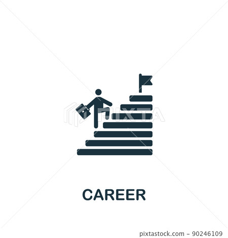 Career icon. Monochrome simple Success icon for templates, web design and infographics 90246109