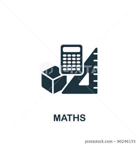 Maths icon. Monochrome simple Science icon for templates, web design and infographics Maths icon. Monochrome simple Science icon for templates, web design and infographics 90246155