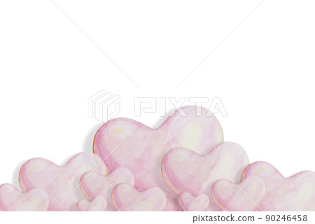 Beautiful pink balloon heart. Watercolor paintings illustration. Beautiful pink balloon heart. Watercolor paintings illustration. 90246458