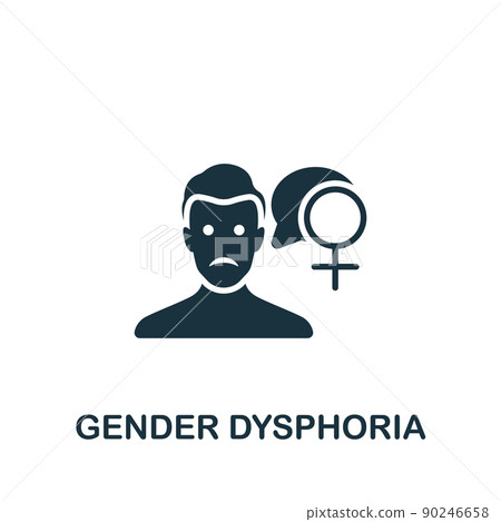 Gender Dysphoria icon. Monochrome simple Lgbt icon for templates, web design and infographics Gender Dysphoria icon. Monochrome simple Lgbt icon for templates, web design and infographics 90246658