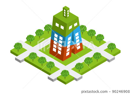 有趣的城市景觀和生活風景。人們可以明亮地生活的建築和城市規劃。 有趣的城市景觀和生活風景。人們可以明亮地生活的建築和城市規劃。 90246908