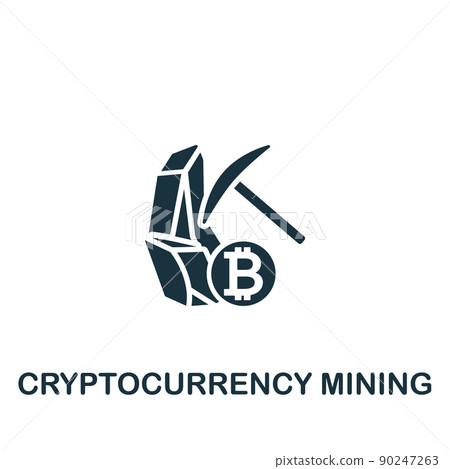 Cryptocurrency Mining icon. Monochrome simple Cryptocurrency icon for templates, web design and infographics Cryptocurrency Mining icon. Monochrome simple Cryptocurrency icon for templates, web design and infographics 90247263