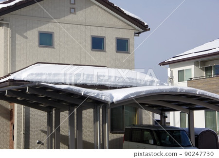 車棚屋頂雪冬季車棚 90247730