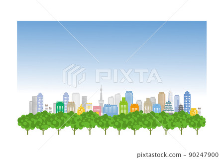 Fun cityscape and living scenery. Building and town planning where people can live brightly. 90247900