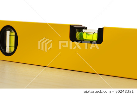 Yellow building level, isolated on a white background. Yellow building level, isolated on a white background. 90248381
