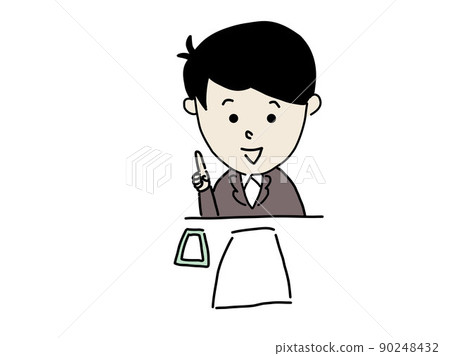 Customer service explanation: Businessmen who are in business 90248432