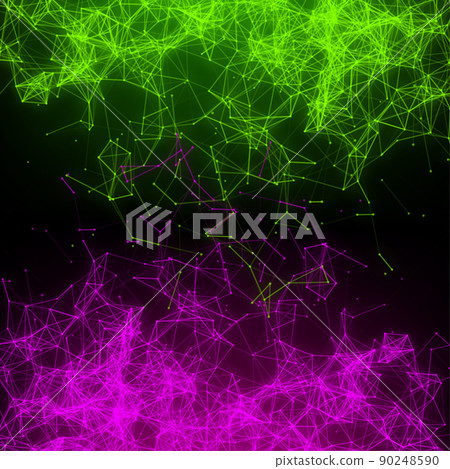 Plexus background. Technology abstract. Geometric element. Futuristic digital network concept. Vector stock illustration 90248590