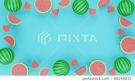 3D watermelon background - Stock Illustration [90248832] - PIXTA