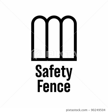 Safety Fence vector information sign 90249504