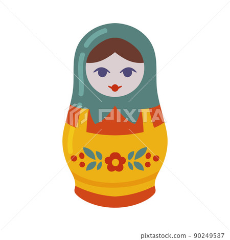 Matryoshka Doll or Nesting Doll as Russian Wooden Symbol Vector Illustration Matryoshka Doll or Nesting Doll as Russian Wooden Symbol Vector Illustration 90249587