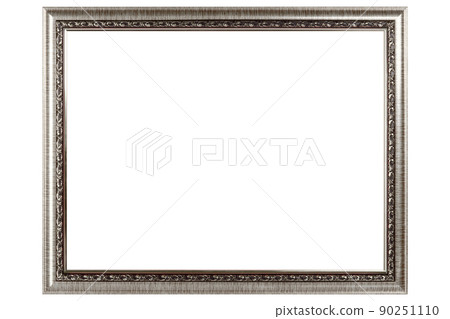 Golden mockup canvas frame isolated on white background Golden mockup canvas frame isolated on white background 90251110