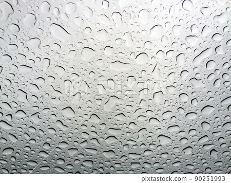 Abstract texture of water drops on a glass 90251993