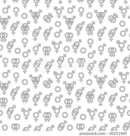 Seamless pattern with sexuality symbols. Vector illustration. 90251995