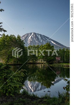 北海道羊蹄山池塘 北海道羊蹄山池塘 90252061