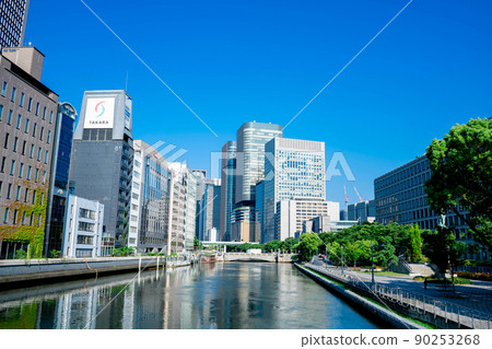 Osaka cityscape Nakanoshima cityscape 90253268