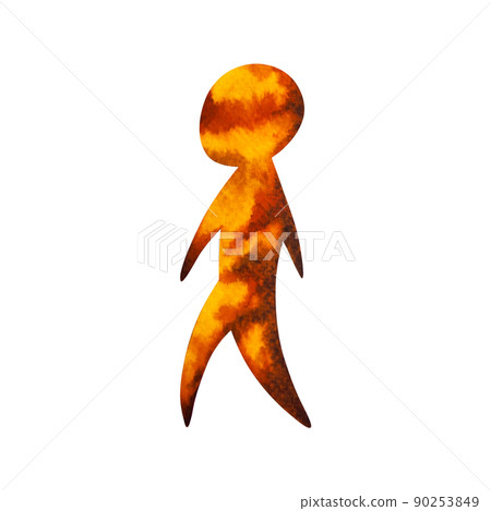 human walking pose abstract body art watercolor painting hand drawing illustration design 90253849