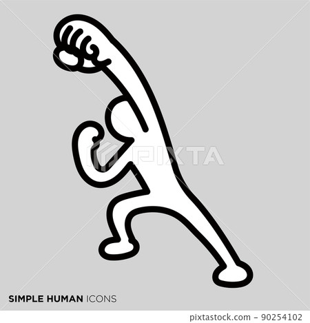 簡單的人類圖標系列“支持者” 90254102