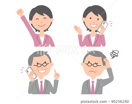 上班族男女套裝2各種表情上身 90256280
