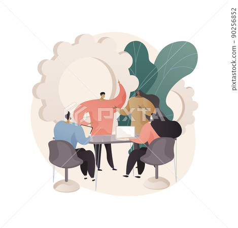 Teamwork power abstract concept vector illustration. 90256852