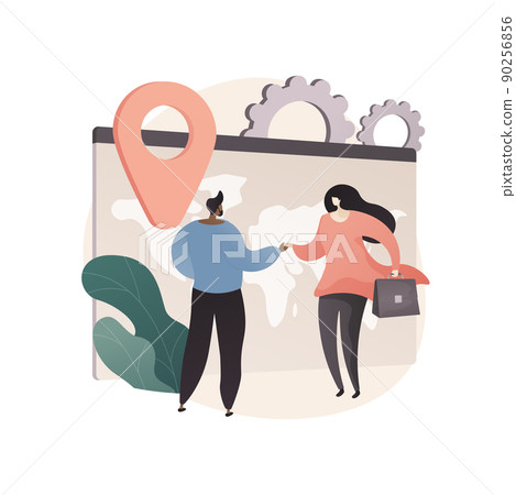 Expat work abstract concept vector illustration. 90256856