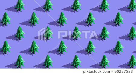 Seamless pattern with green christmas trees on the backdrop Seamless pattern with green christmas trees on the backdrop 90257588