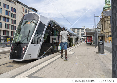 Tram stop in Luxembourg Tram stop in Luxembourg 90258283