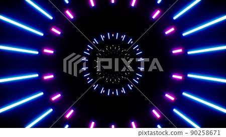 Neon Light Beam Spread Effect 90258671
