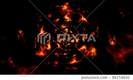 Glowing Vortex Fire Particles Effect - Stock Illustration [90258692 ...