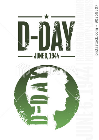 D-Day. Normandy Landings. Remember and Honor. June 6, 1944. Holiday concept. Template for background 90259507