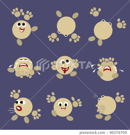 set of emoticons in various positions set of emoticons in various positions 90259709