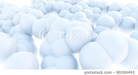 abstract white ball sphere visualization background 3d render illustration 90260493