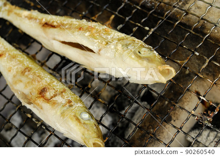 Grilled fish in a shichirin Grilled fish in a shichirin 90260540