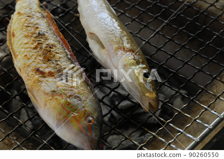 Grilled fish in a shichirin Grilled fish in a shichirin 90260550