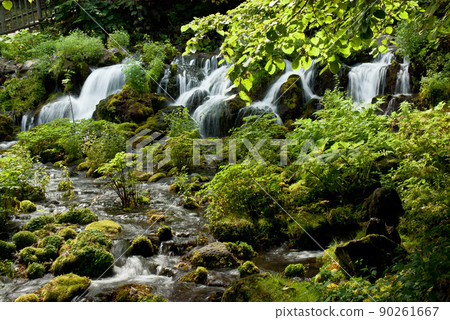 Image of the spring water mountain stream in September 90261667
