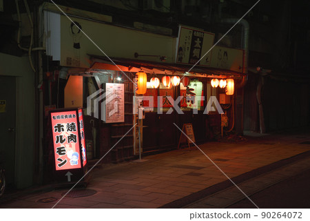 Neon street of Tenmonkan, Kagoshima City, the largest downtown area in Southern Kyushu Neon street of Tenmonkan, Kagoshima City, the largest downtown area in Southern Kyushu 90264072