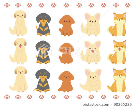 Popular dog breed set 90265226