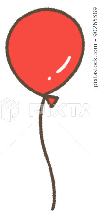 Illustration of a simple balloon (red) 90265389