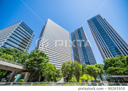 Views of Tokyo's Tokyo cityscape, Kasumigaseki skyscrapers 90265938