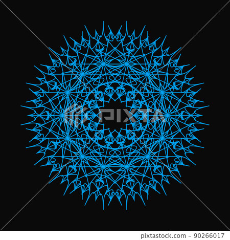 幾何圖案分形圖案曼荼羅彩色圖標 幾何圖案分形圖案曼荼羅彩色圖標 90266017