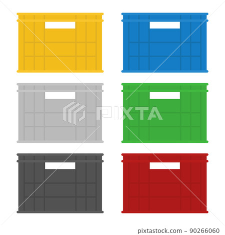 Illustration set of plastic containers 90266060