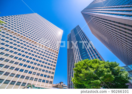 Views of Tokyo's Tokyo cityscape, Kasumigaseki skyscrapers 90266101