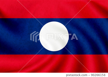 Laos national flag icon 90266158