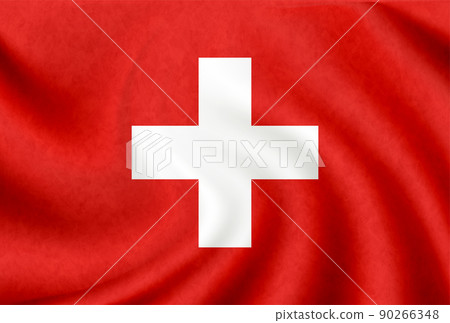 Swiss national flag icon 90266348