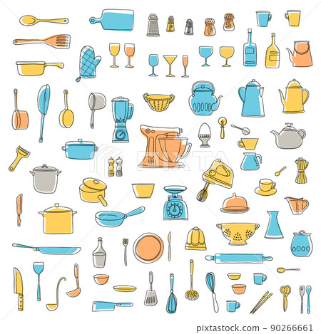 Illustration material of fashionable kitchen items, 90266661
