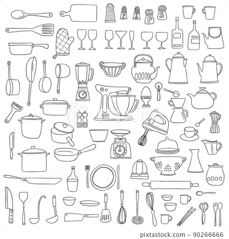 Illustration material of fashionable kitchen items, Illustration material of fashionable kitchen items, 90266666