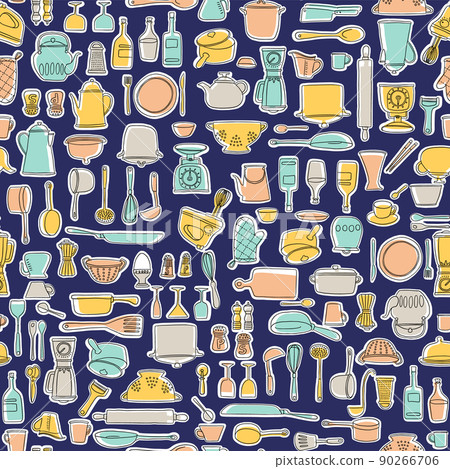 Simple kitchen item pattern, 90266706